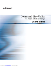 Adaptec Command Line Utility User Manual