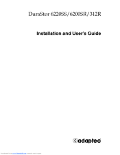 Adaptec DuraStor 312R Installation And User Manual