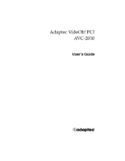 Adaptec VideOh! PCI AVC-2010 User Manual
