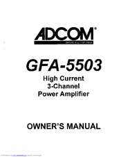 Adcom GFA-5503 Owner's Manual