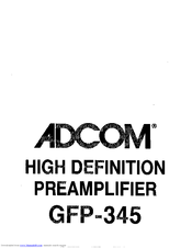 Adcom GFP-345 Owner's Manual