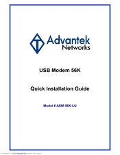Advantek Networks AEM-56K-LU Quick Install Manual