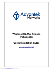Advantek Networks AWN-PCI-54R Quick Installation Manual