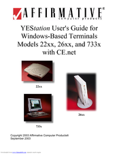 Affirmative 733 Series User Manual