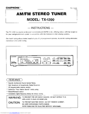Aiphone TX-1200 Instructions Manual