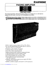 Aiphone PG-100C Instructions Manual