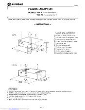 Aiphone YAW-RA Instructions Manual