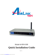 Airlink101 AR410W Quick Installation Manual