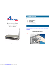 Airlink101 AR570W Quick Installation Manual