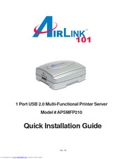 Airlink101 APSMFP210 Quick Installation Manual