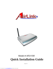 Airlinkplus AR315W Quick Installation Manual