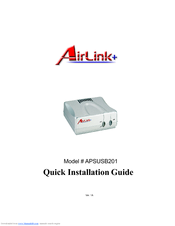 Airlinkplus APSUSB201 Quick Installation Manual