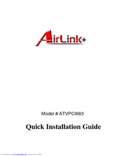 Airlinkplus ATVPCI883 Quick Installation Manual