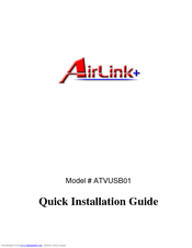 Airlinkplus ATVUSB01 Quick Installation Manual