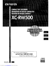 Aiwa XC-RW500 Operating Instructions Manual
