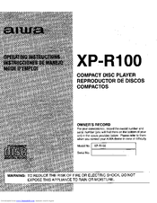 Aiwa XP-R100 Operating Instructions Manual