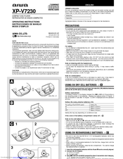 Aiwa XP-V7230 Operating Instructions