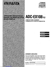 Aiwa ADC-EX108 Operating Instructions Manual