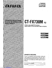 Aiwa CT-FX730M Operating Instructions Manual