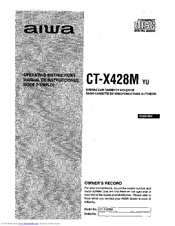 Aiwa CT-X428 Operating Instructions Manual