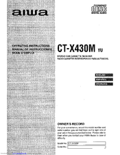 Aiwa CT-X430 Operating Instructions Manual