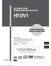 Aiwa HT-DV1 Operating Instructions Manual