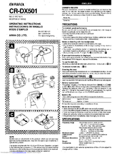 Aiwa CR-DX501 Operating Instructions