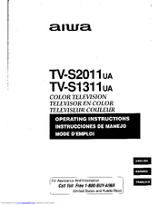 Aiwa TV-S1311 Operating Instructions Manual