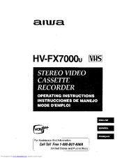 Aiwa HV-FX7000U Operating Instructions Manual