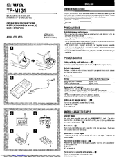 Aiwa TP-M131 Operating Instructions Manual
