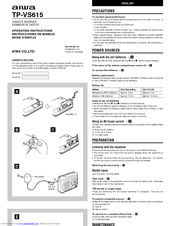Aiwa TP-VS615 Operating Instructions Manual