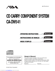 Aiwa CA-DW541 Operating Instructions Manual