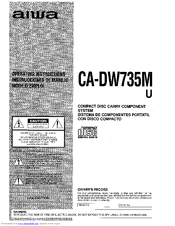 Aiwa CA-DW735 Operating Instructions Manual