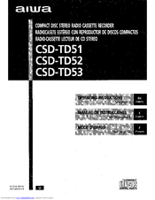 Aiwa CSD-TD53 Operating Instructions Manual