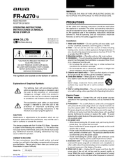 Aiwa FR-A270 Operating Instructions Manual