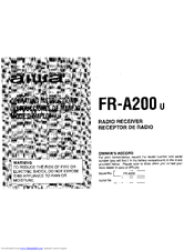 Aiwa FR-A200 Operating Instructions Manual
