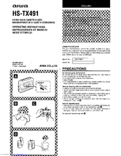 Aiwa HS-TX491 Operating Instructions Manual