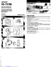 Aiwa HS-TX706 Operating Instructions Manual