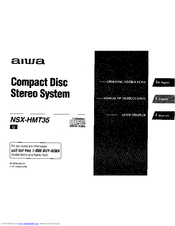 Aiwa NSX-HMT35 Operating Instructions Manual