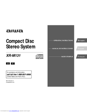 Aiwa XR-M131 Operating Instructions Manual