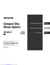 Aiwa XR-M313 Operating Instructions Manual