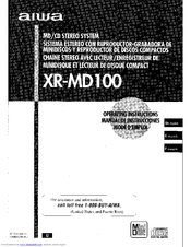 Aiwa XR-MD100 Operating Instructions Manual