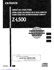 Aiwa CX-ZL500 Operating Instructions Manual