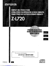 Aiwa CX-ZL720 Operating Instructions Manual