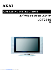 Akai LCT2716 Operating Instructions Manual