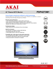 Akai PDP4273M1 Specifications