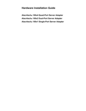 Alacritech 100005 Hardware Installation Manual