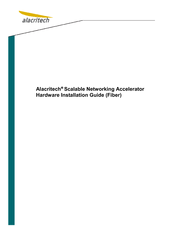 Alacritech SES2001XF Hardware Installation Manual
