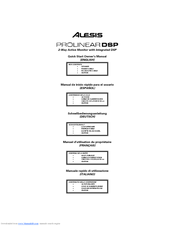Alesis ProLinear DSP Quick Start Owner's Manual