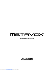 Alesis ModFX Metavox Reference Manual